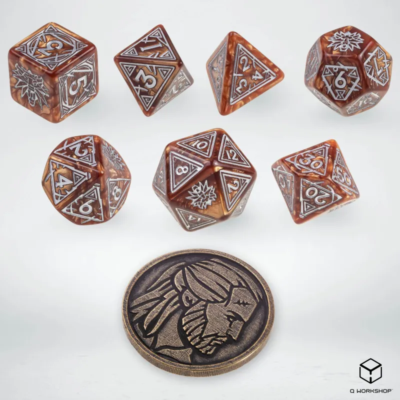 Q WORKSHOP The Witcher Dice Set. Geralt   The Monster Slayer Board Games-4