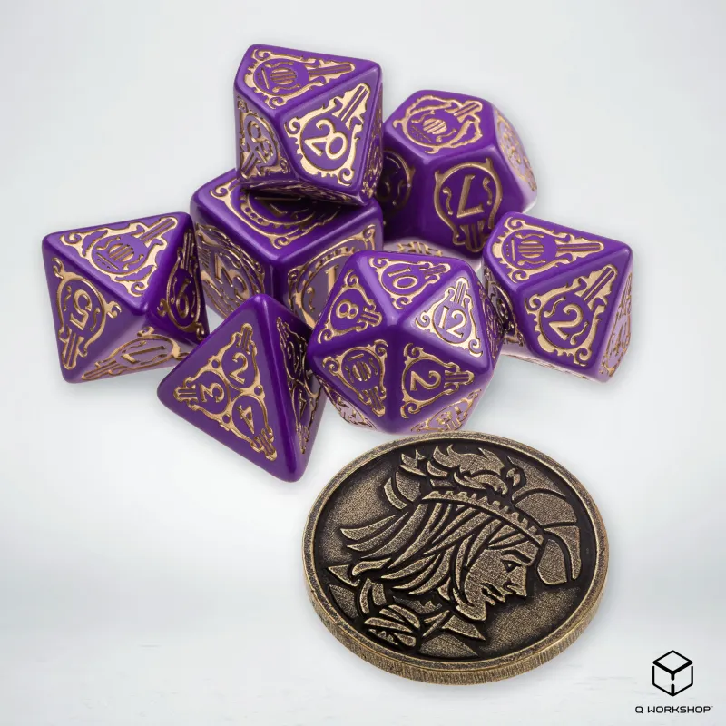 Q WORKSHOP The Witcher Dice Set. Dandelion   Viscount De Lettenhove Board Games-3
