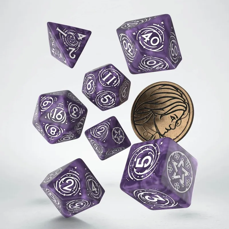 Q WORKSHOP The Witcher Dice Set Yennefer Lilac And Gooseberries Board Games-3