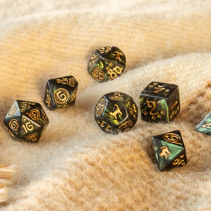 Q WORKSHOP CATS Dice Set Pixel Board Games-3