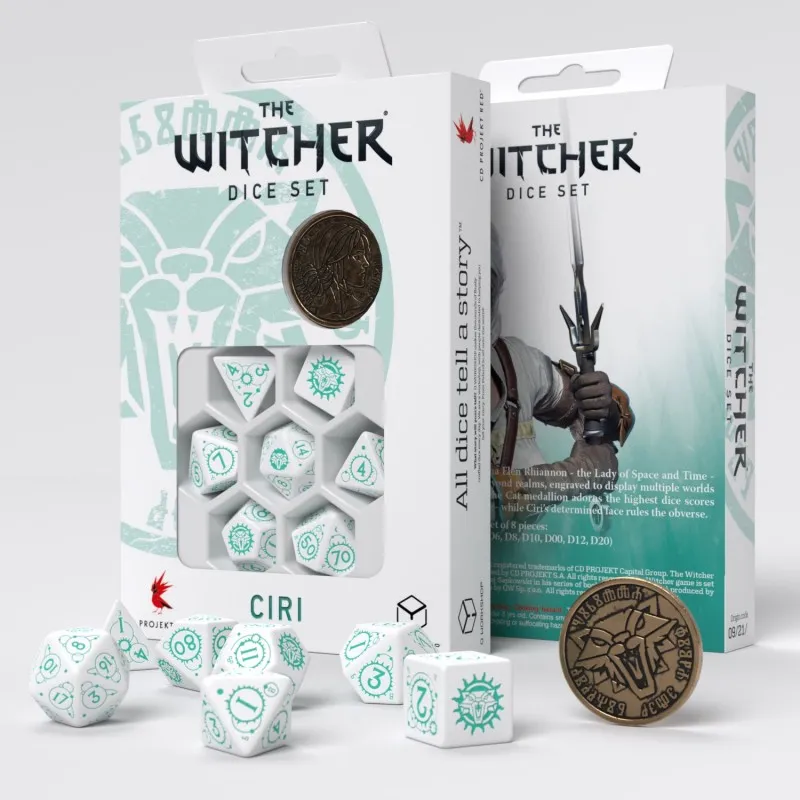 Q WORKSHOP The Witcher Dice Set . Ciri The Law Of Surprise Board Games-2