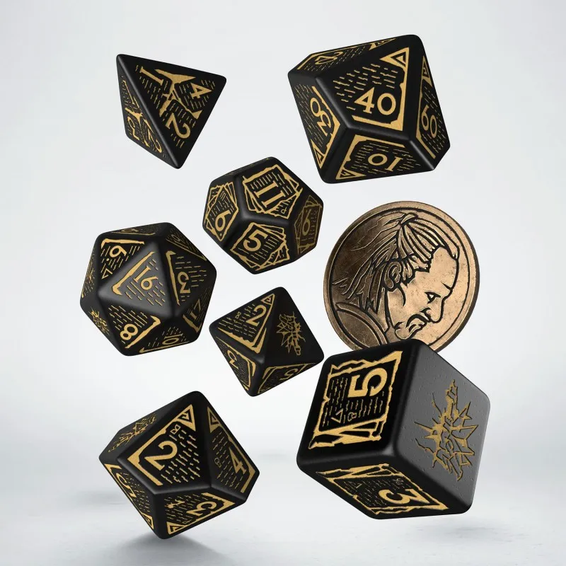 Q WORKSHOP The Witcher Dice Set. Vesemir   The Sword Master Board Games-3