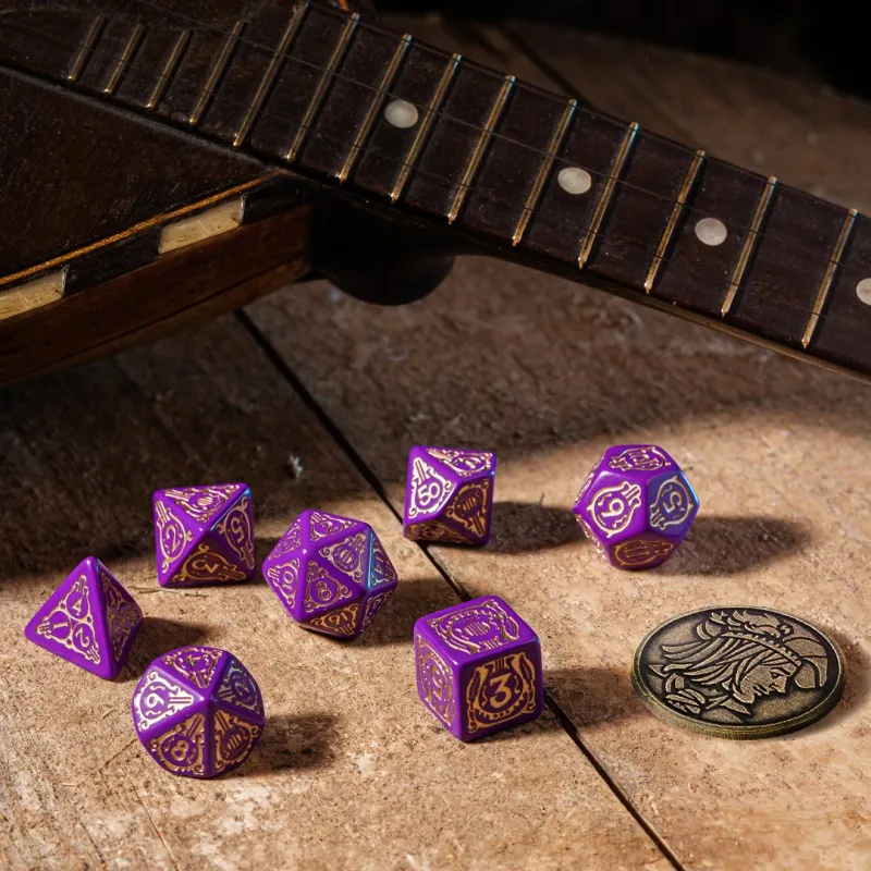 Q WORKSHOP The Witcher Dice Set. Dandelion   Viscount De Lettenhove Board Games-2