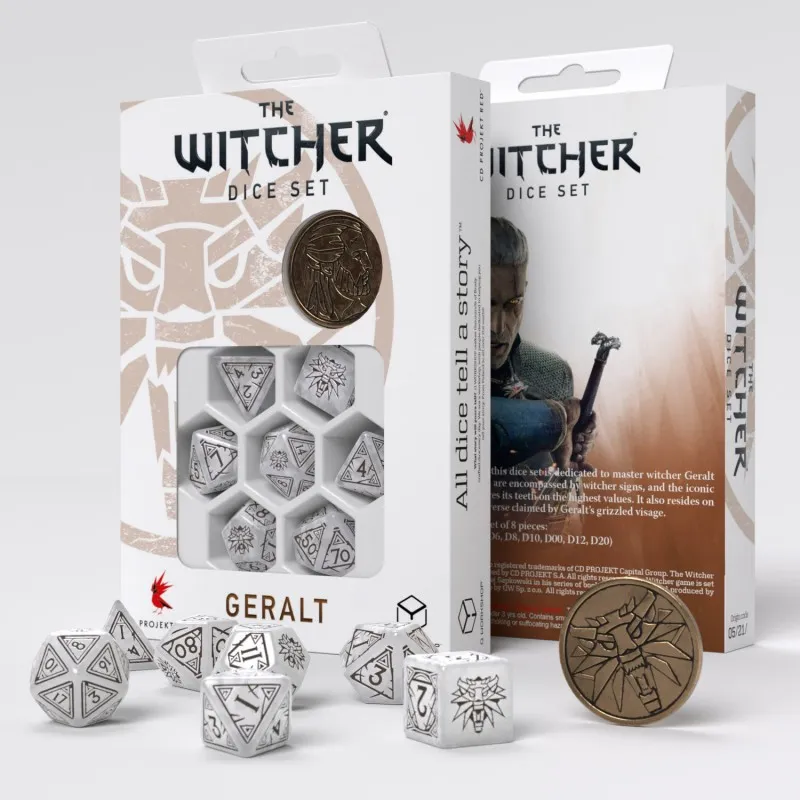 Q WORKSHOP The Witcher Dice Set. Geralt   The White Wolf Board Games-2