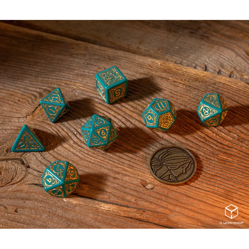 Q WORKSHOP The Witcher Dice Set Triss The Beautiful Healer Board Games-4