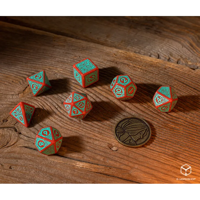 Q WORKSHOP The Witcher Dice Set. Triss   Merigold The Fearless Board Games-4