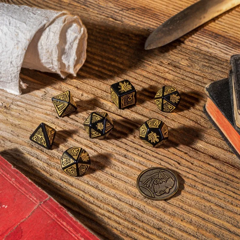 Q WORKSHOP The Witcher Dice Set. Vesemir   The Sword Master Board Games-4