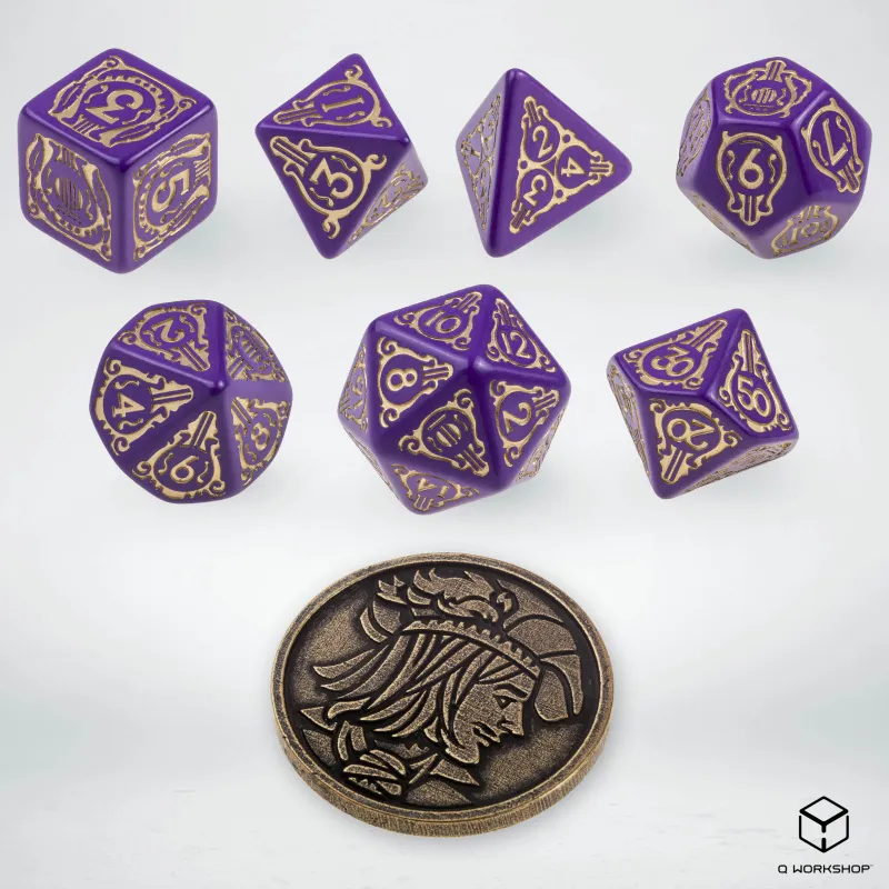 Q WORKSHOP The Witcher Dice Set. Dandelion   Viscount De Lettenhove Board Games-4