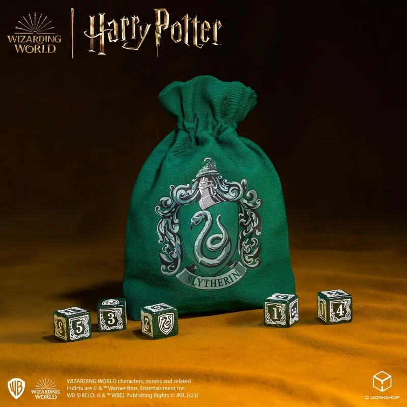Q WORKSHOP Harry Potter Slytherin Green D6 Dice Board Games-2