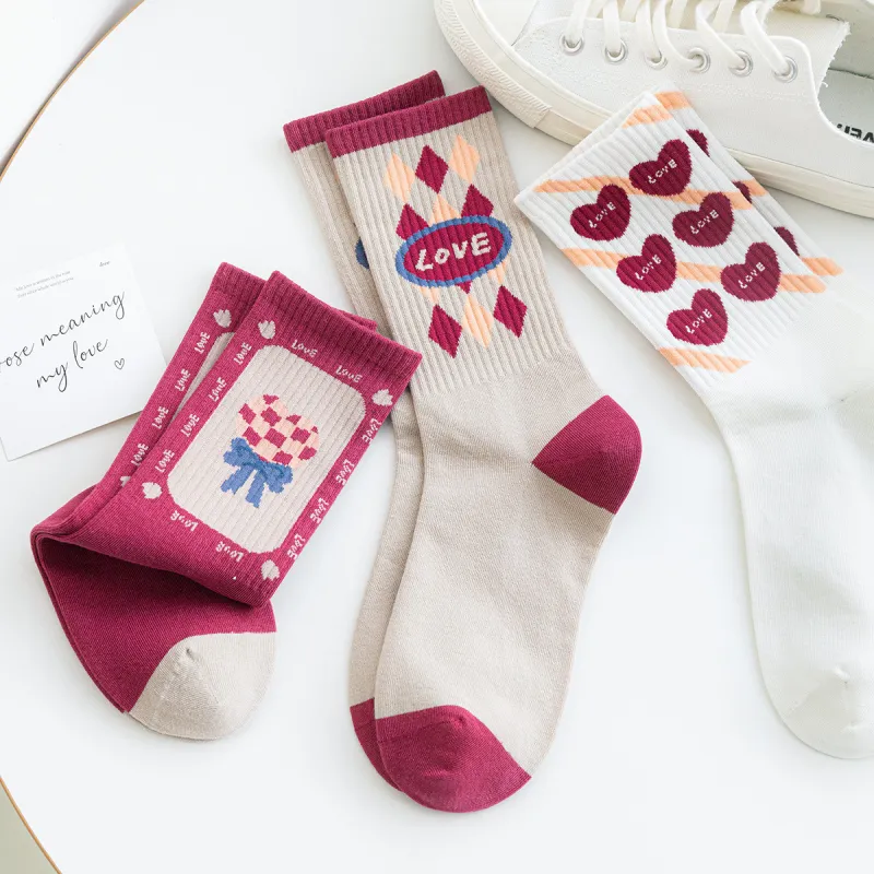 MIZU Mid Calf Socks Women's 5 Pack Mixed Color-5