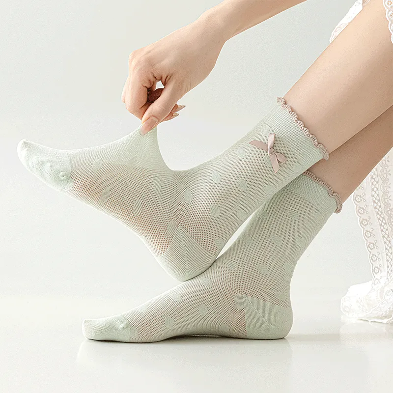 MIZU Mid Calf Socks Women's 4 Pack Mix And Match-3
