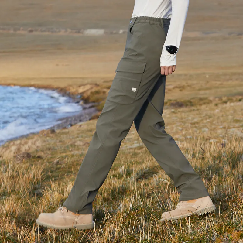 Bein Space Cargo Pants Women's Stone Gray Green-3