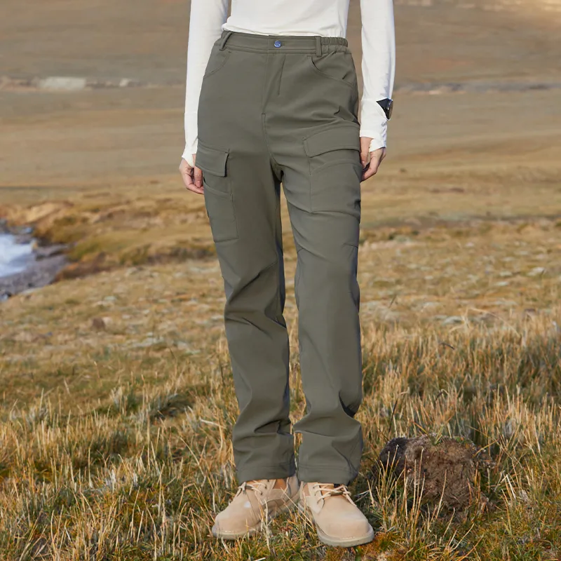 Bein Space Cargo Pants Women's Stone Gray Green-4
