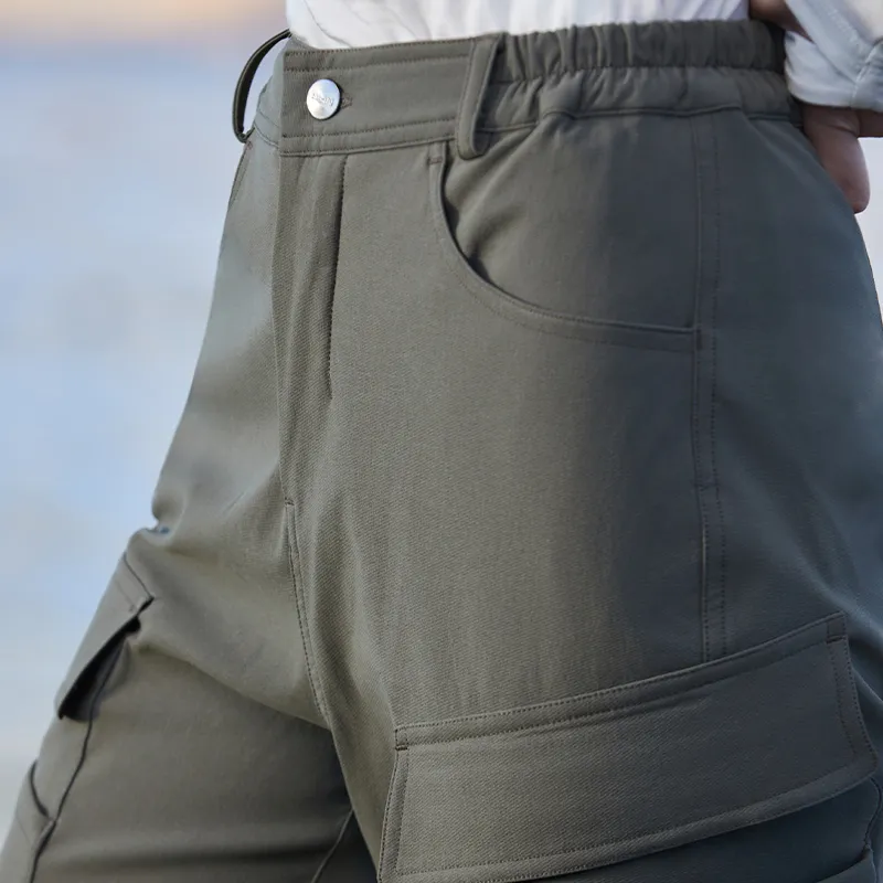 Bein Space Cargo Pants Women's Stone Gray Green-5