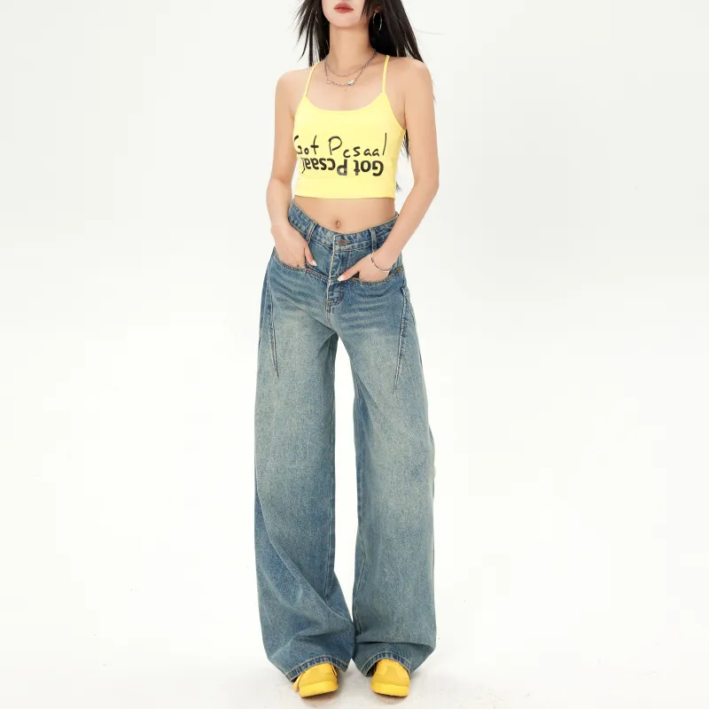 ZNZX Universal For All Seasons Jeans Loose Fit Women's Nostalgic Blue-2
