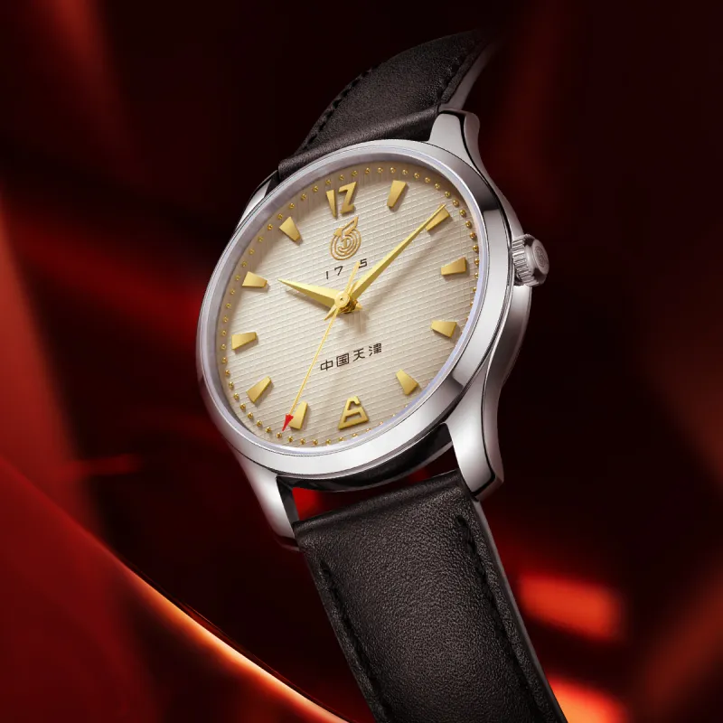 Sea Gull Tribute Automatic Mechanical Movement Genuine Leather Strap Watch Men's Watches Yellow Watch Dial-6