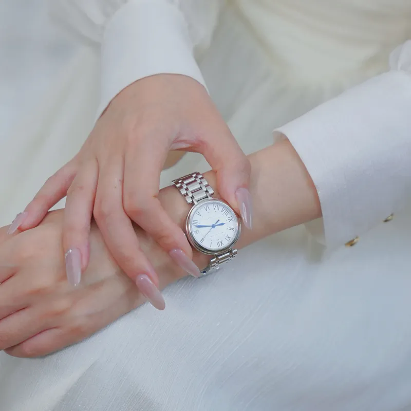 Sea Gull Automatic Mechanical Movement Steel Strap Watch Women's Watch White Dial-6