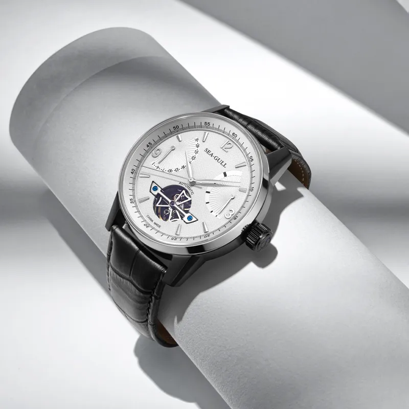 Sea Gull LE BRASSUS Automatic Mechanical Movement Watch Men's Watches Black Dial-18