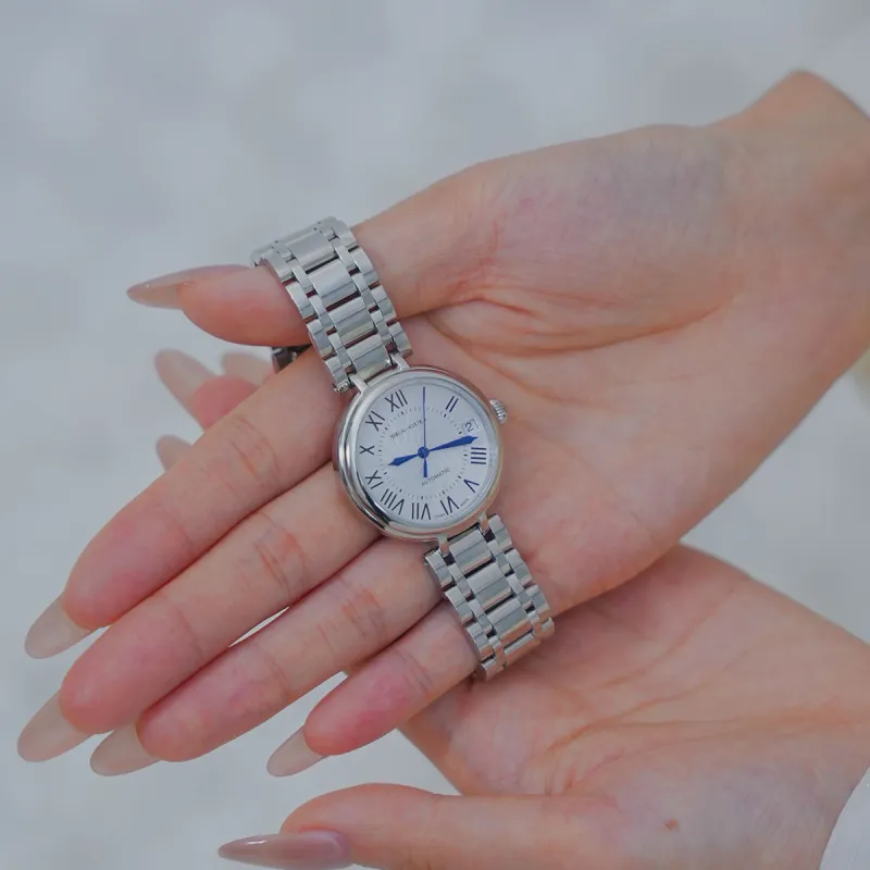 Sea Gull Automatic Mechanical Movement Steel Strap Watch Women's Watch White Dial-10