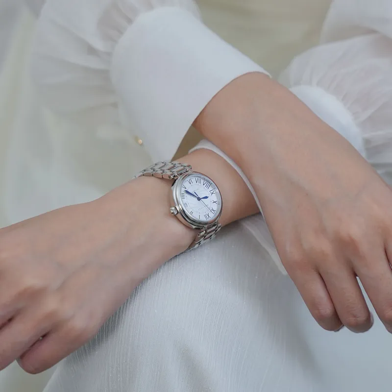 Sea Gull Automatic Mechanical Movement Steel Strap Watch Women's Watch White Dial-12