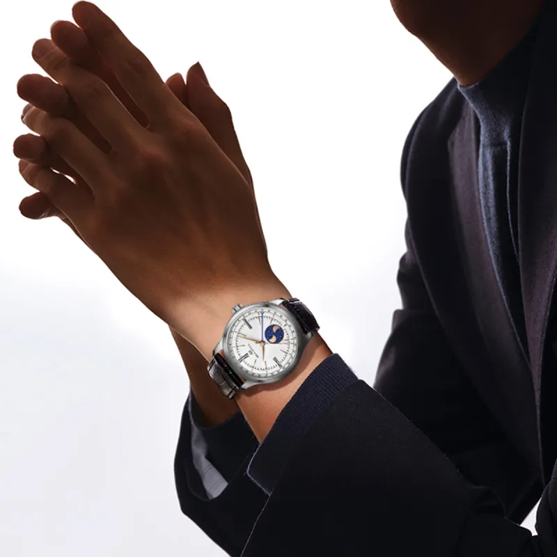 Sea Gull Automatic Mechanical Movement Genuine Leather Strap Watch Men's Watches White Dial-3
