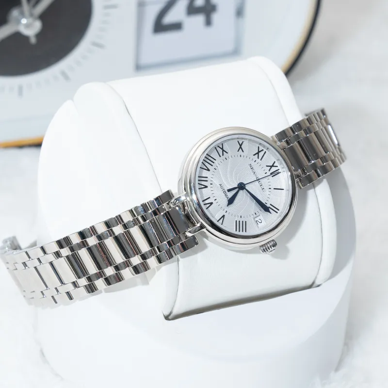 Sea Gull Automatic Mechanical Movement Steel Strap Watch Women's Watch White Dial-5