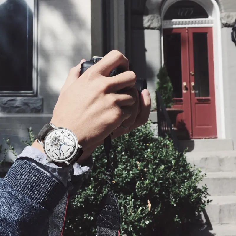 Sea Gull LE BRASSUS Automatic Mechanical Movement Cow Leather Strap Watch Men's Watches White Dial-4