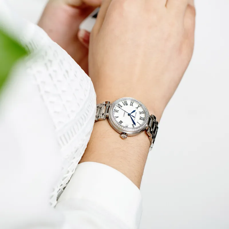 Sea Gull MASTER Automatic Mechanical Movement Steel Strap Watch Women's Watch White Dial-4