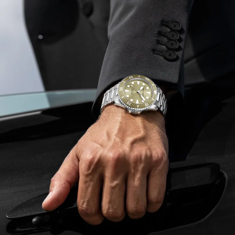 Sea Gull Ocean Series Automatic Mechanical Movement Steel Strap Watch Men's Watches Green Dial-6