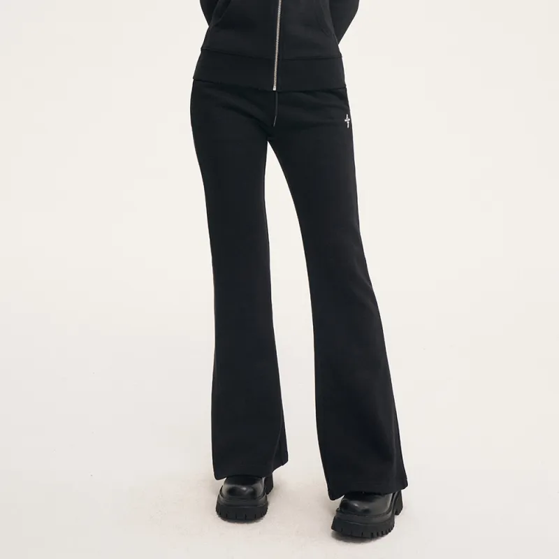 Heartboon Casual Pants Women's Black-4
