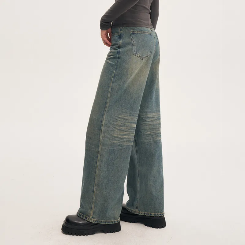 Heartboon Jeans Unisex Washed Blue-5