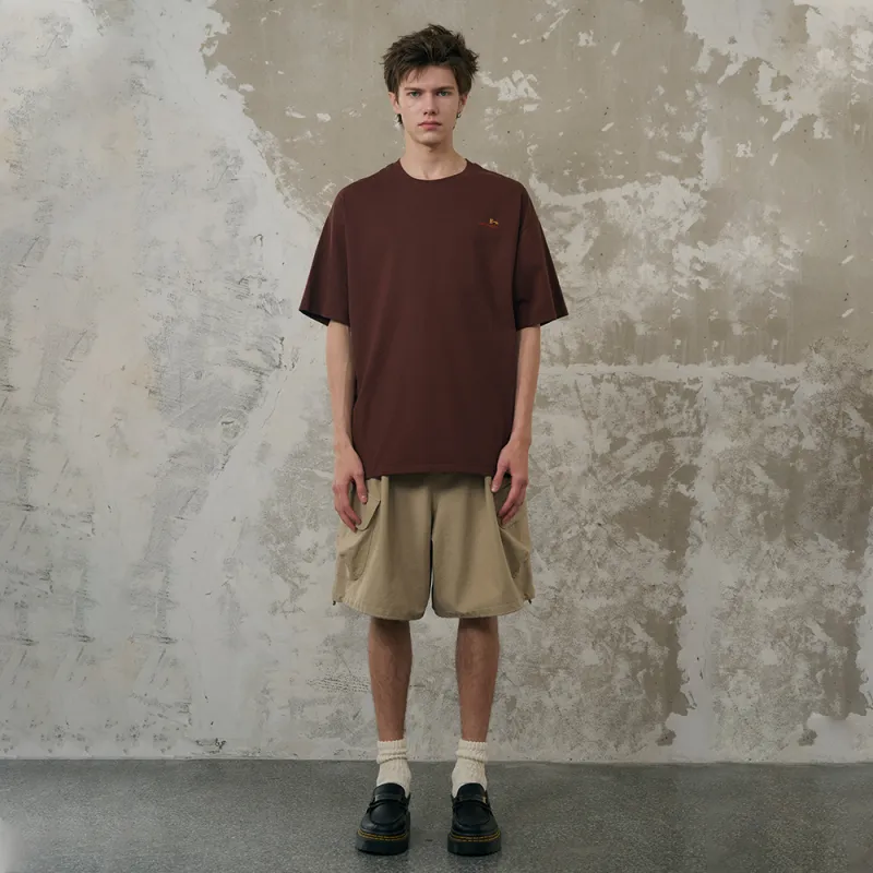 Heartboon Cargo Shorts Unisex Khaki-2