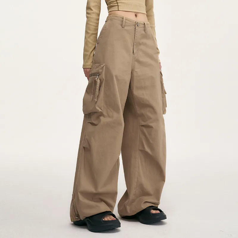 Heartboon Cargo Pants Women's Khaki-3