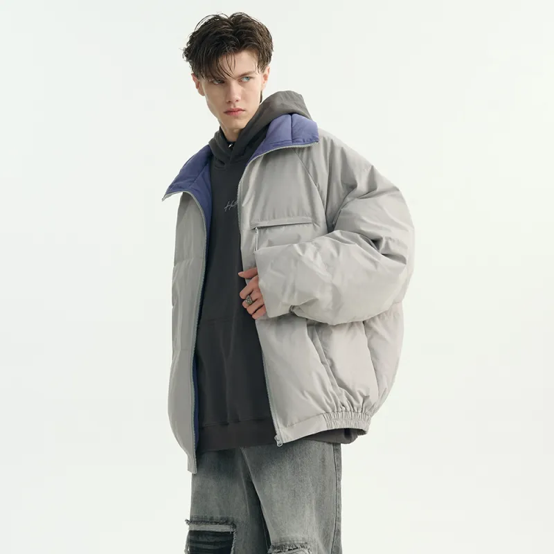 Heartboon Down Jacket Unisex Khaki Gray-5