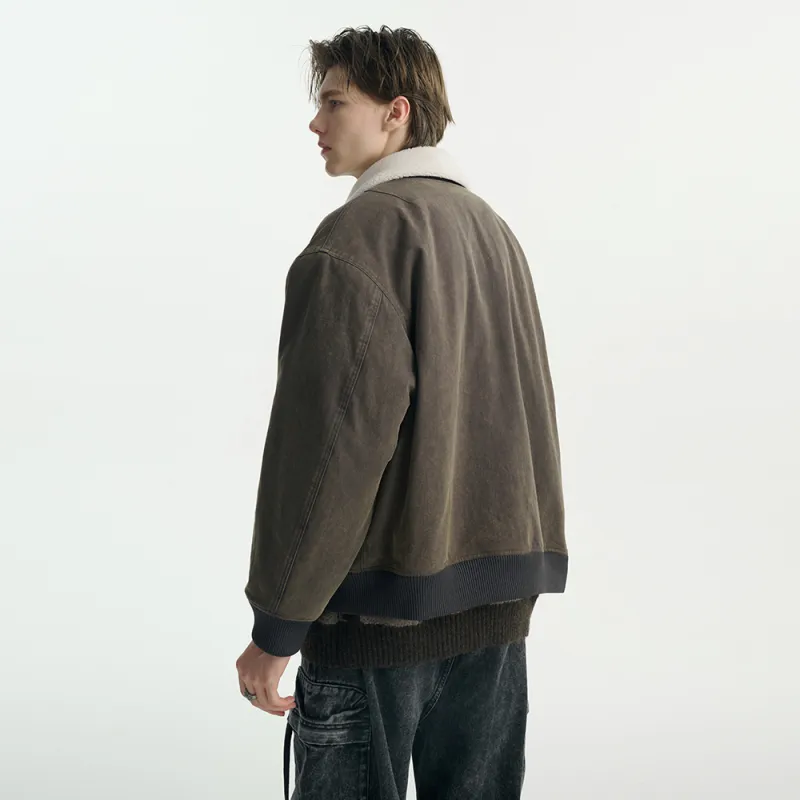 Heartboon Jackets Coats Unisex Vintage Gray-8