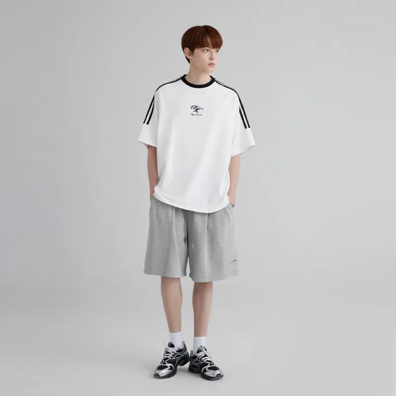 Heartboon Casual Shorts Unisex Heather Gray-2