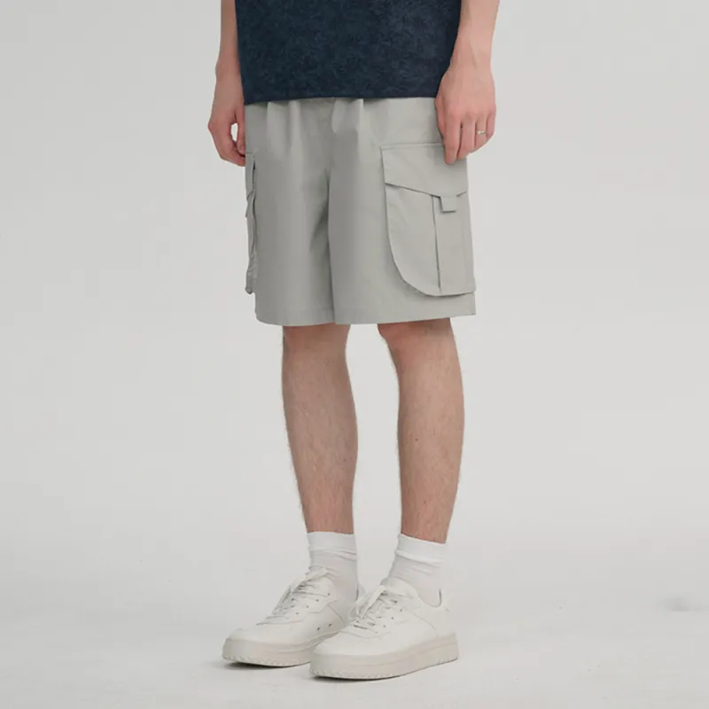 Heartboon Cargo Shorts Unisex Light Gray-4