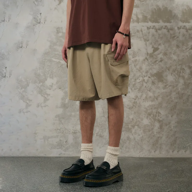 Heartboon Cargo Shorts Unisex Khaki-4