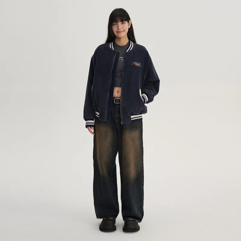 Heartboon Baseball Jacket Unisex Blue-2