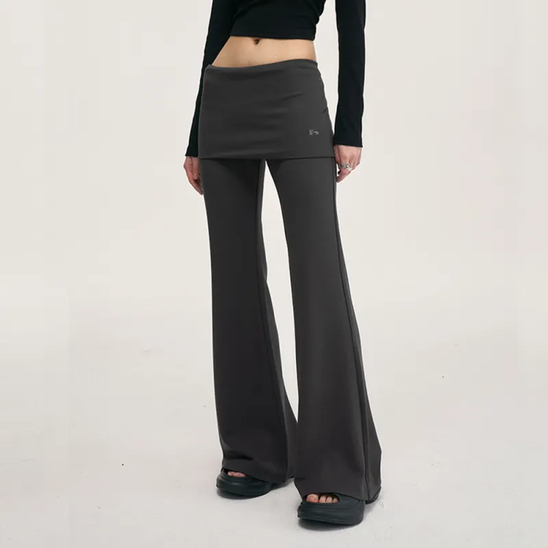 Heartboon Casual Pants Women's Dark Gray-3
