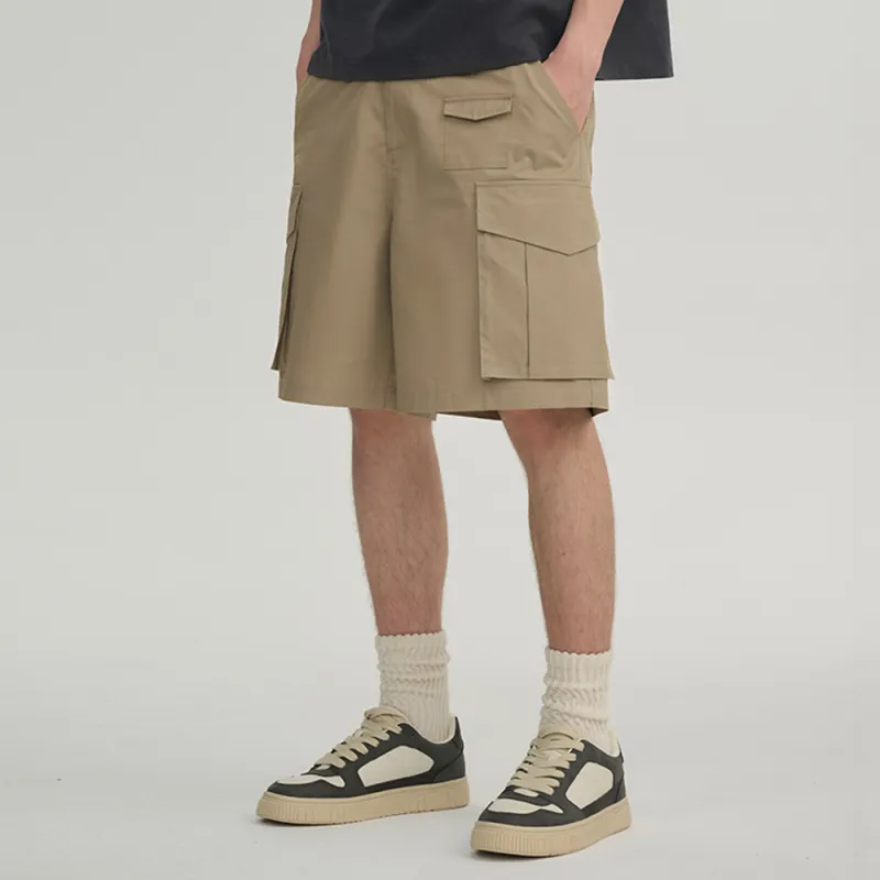 Heartboon Cargo Shorts Unisex Khaki-4