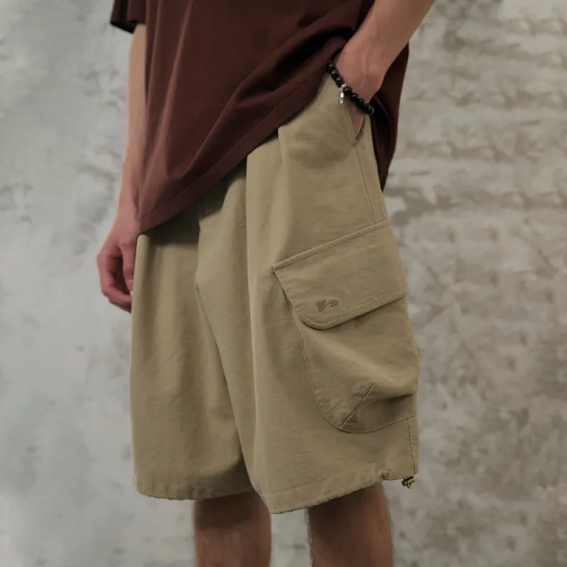 Heartboon Cargo Shorts Unisex Khaki-6