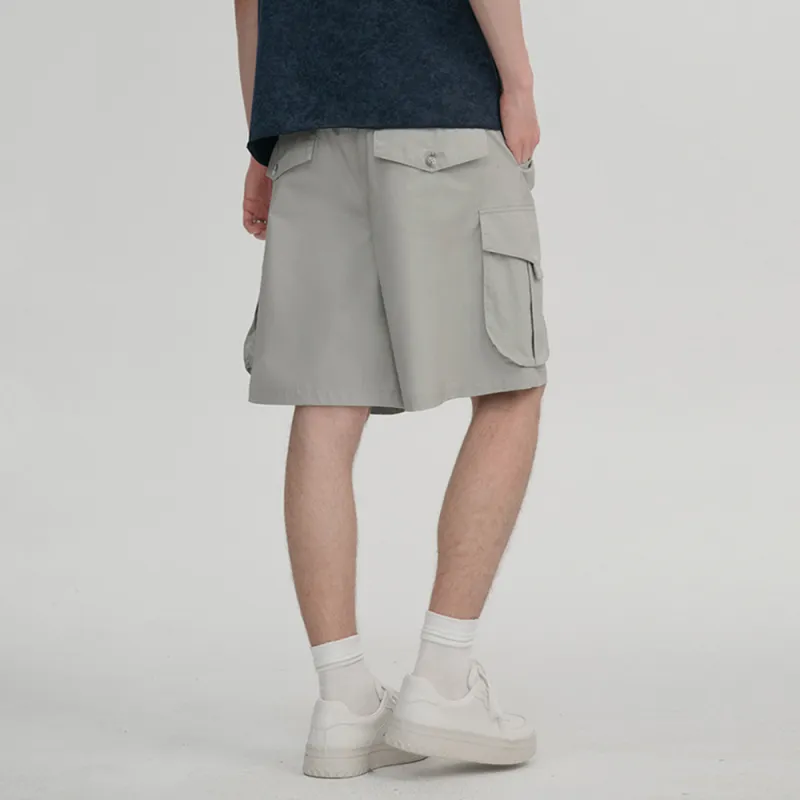 Heartboon Cargo Shorts Unisex Light Gray-6