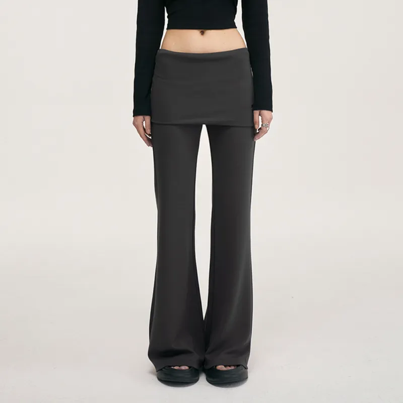 Heartboon Casual Pants Women's Dark Gray-2