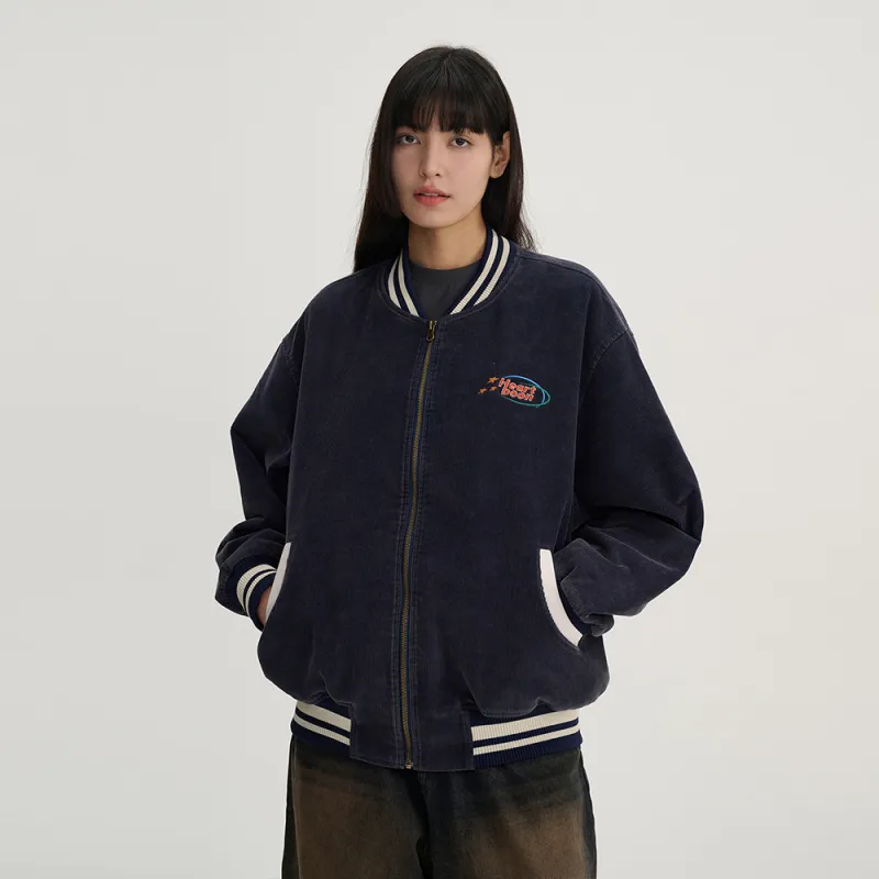 Heartboon Baseball Jacket Unisex Blue-3