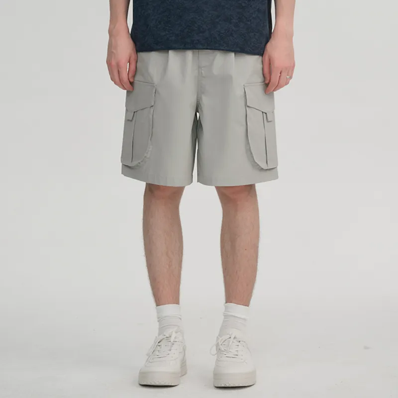 Heartboon Cargo Shorts Unisex Light Gray-2