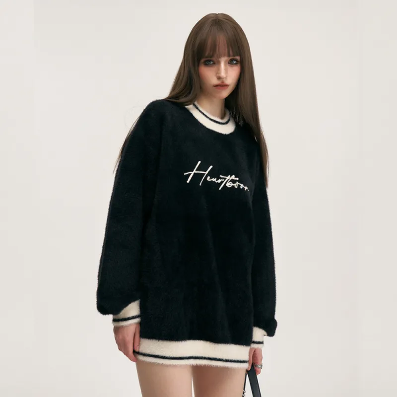 Heartboon Sweaters Unisex Black-4