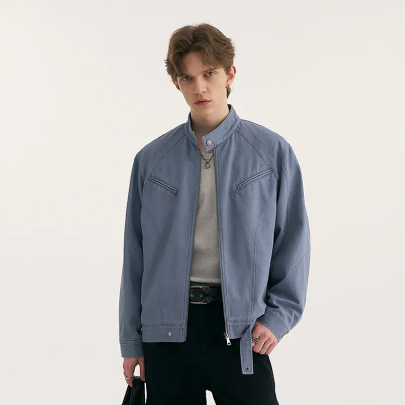 Heartboon Jackets Coats Unisex Washed Blue-4