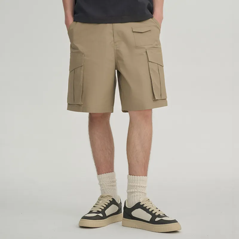 Heartboon Cargo Shorts Unisex Khaki-2