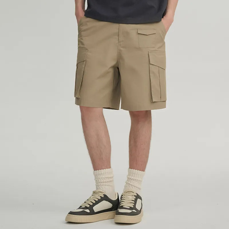 Heartboon Cargo Shorts Unisex Khaki-3